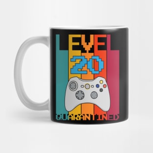 Level 20 Quarantined 20th Video Gamer Quarantine birthday Mug